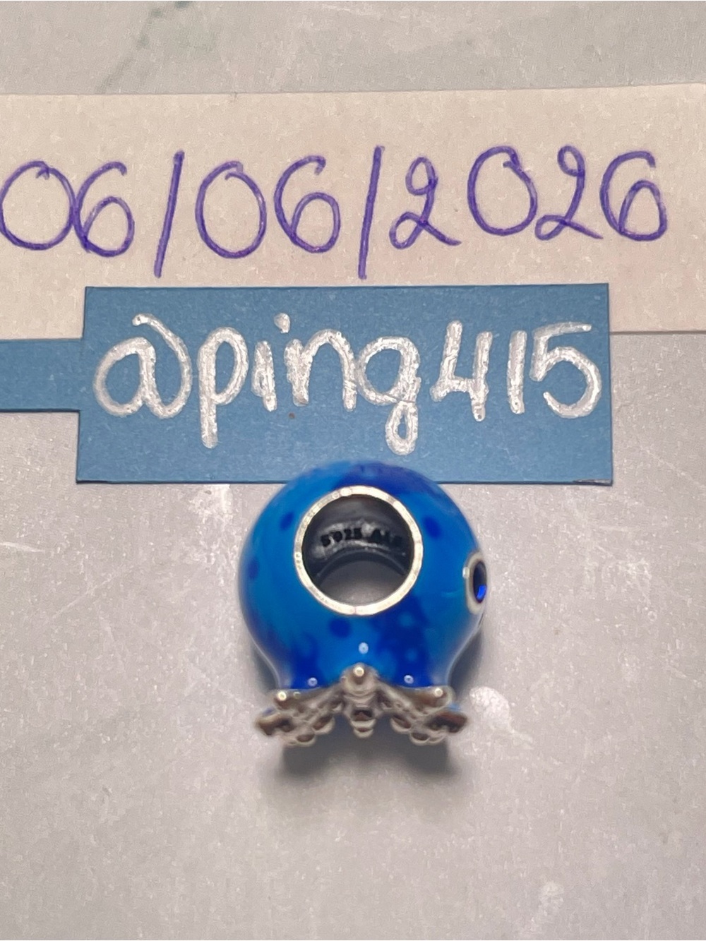 Pandora Ocean Bubbles & Waves Octopus charm - Picture 7 of 14